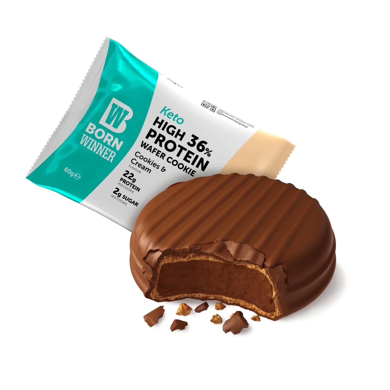 12-x-born-winner-keto-cookie-wafer-бисквити-с-крем~1644 Born Winner KETO Cookie Wafer - Бисквити с крем - Image 1