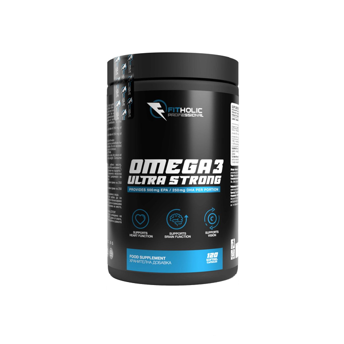 Fitholic-Professional-Omega-3-Ultra-Strong Fitholic Professional Omega 3 Ultra Strong 120 гел капсули - Image 1