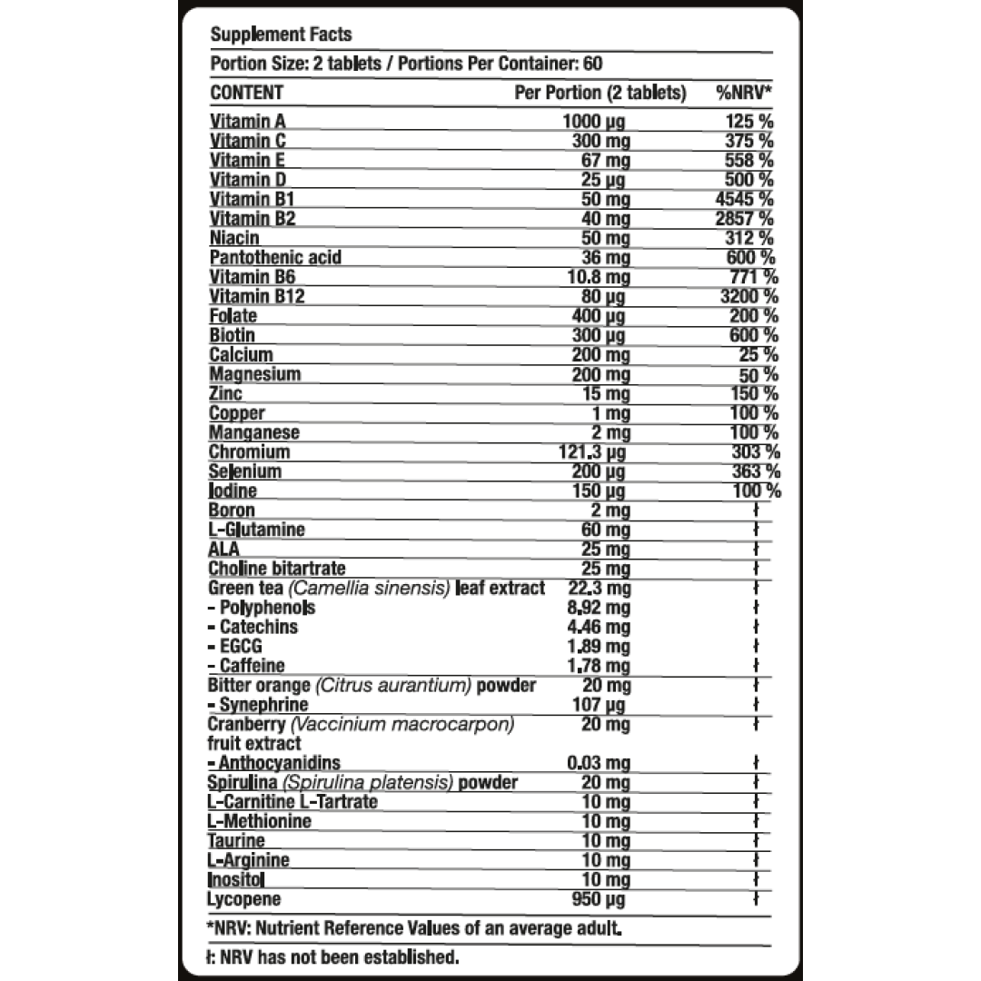 Fitholic Professional Daily Vitamins | Vitamins and Mineral Formula 120 tabs - Image 2