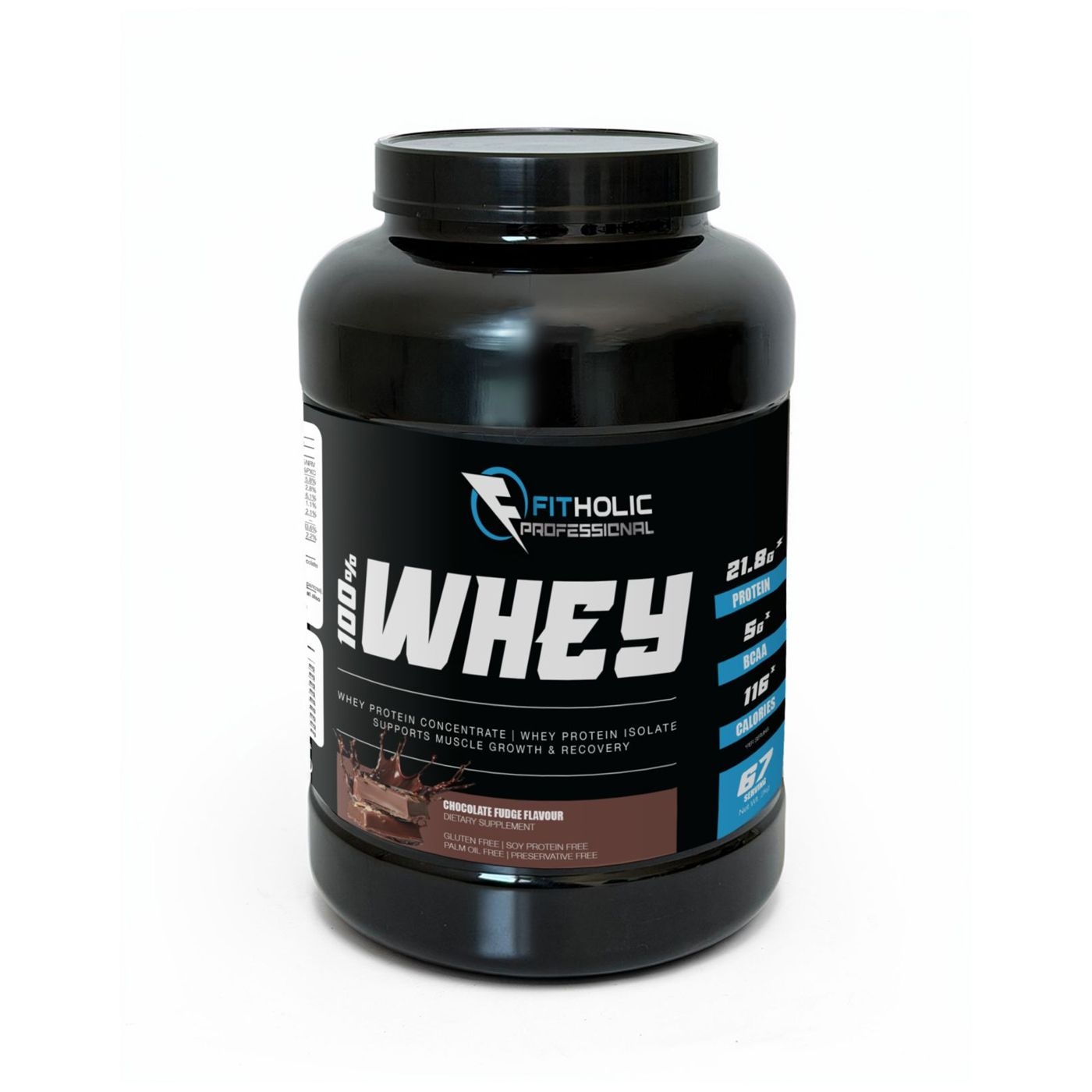 Fitholic20Professional20Whey20Protein20Blend20Chocolate20Flavour Fitholic Professional 100% Whey Protein Blend |Whey Protein Concentrate | Whey Protein Isolate 2000g - Image 1