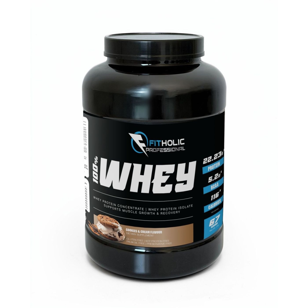 Fitholic Professional 100% Whey Protein Blend |Whey Protein Concentrate | Whey Protein Isolate 2000g - Image 3