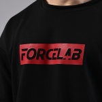 Черна тениска Forcelab с червено лого - Image 2