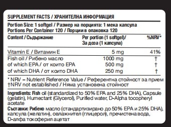 Fitholic Professional Omega 3 Ultra Strong 120 гел капсули - Image 2