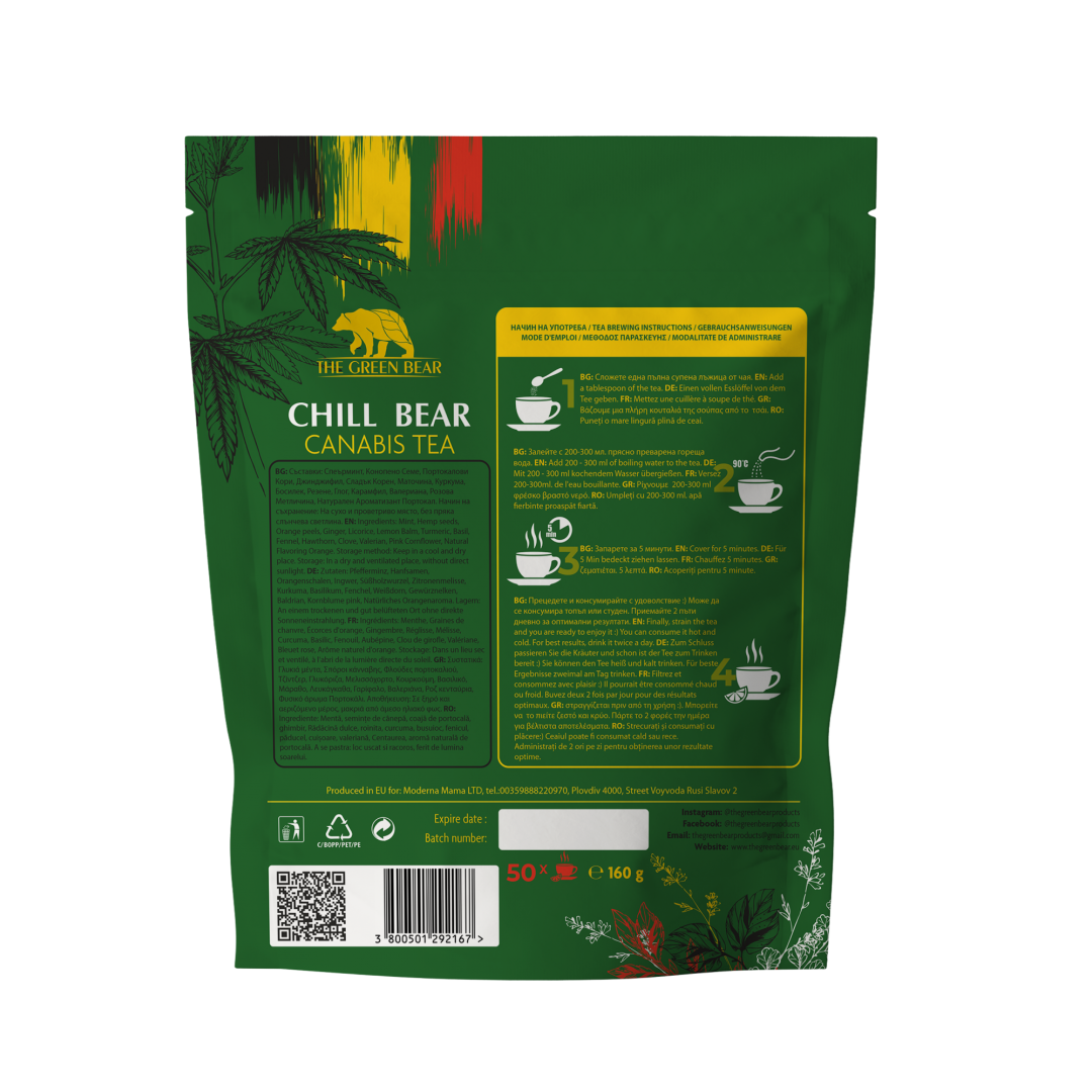 CHILL BEAR CANABIS TEA - УСПОКОИТЕЛЕН ЧАЙ - Image 2